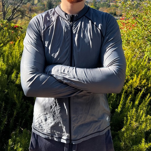 SPEEDO MEN POWERFLEX ECO DIVER JACKET WIND BREAKER WARM UP ZIP COVER ZIPPER JOCK - Picture 8 of 16